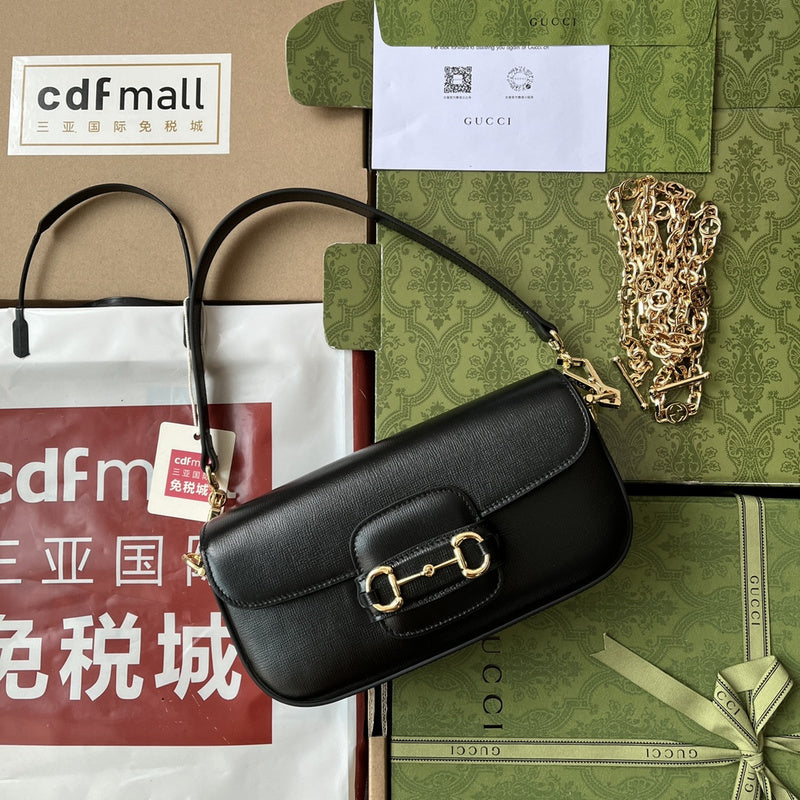 Gucci Horsebit 1955 crystals small shoulder bag