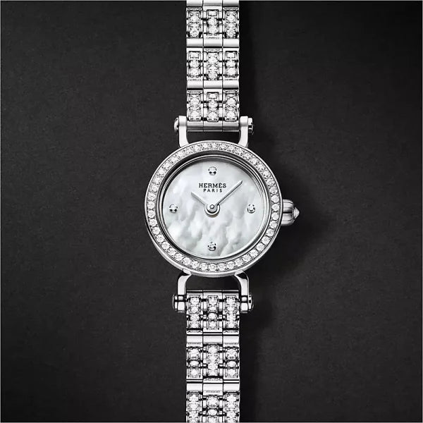 Hermes Faubourg Watch Mini Model 15 mm White Gold