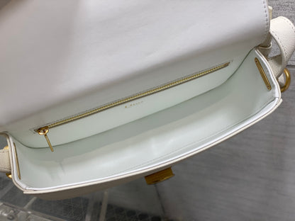 Dior Small Dior Médaillon Flap Bag in White