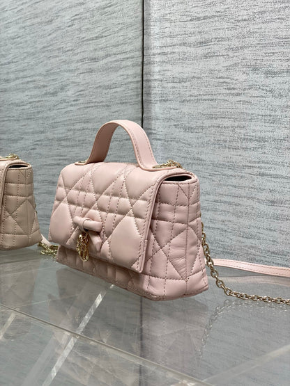 Dior My Dior Mini Bag in Soupir Pink Cannage Lambskin