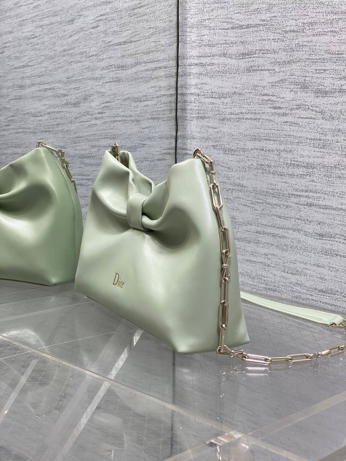 Dior Bow Bag Green Lambskin