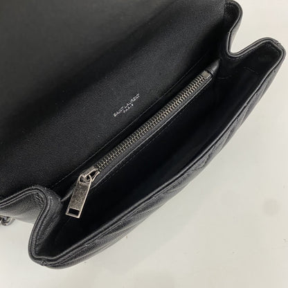 Saint Laurent medium College leather cross body bag In Black