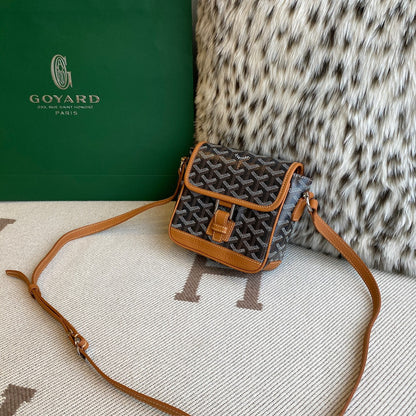 Goyard Black Coated Canvas Mini Cross-Body Bag