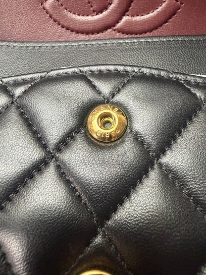 Chanel Classic Flap bag Lambskin Black Gold Hardware
