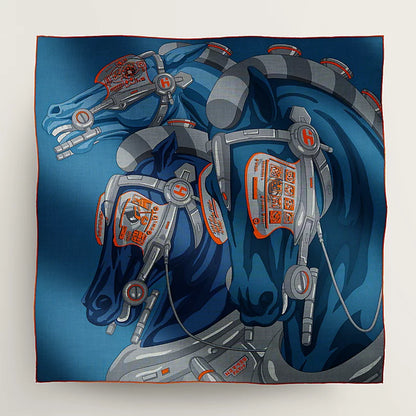 Hermes Horse Reality Scarf 100