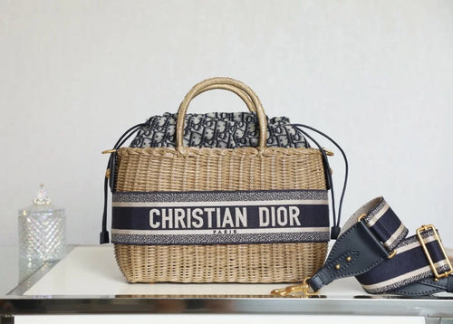 Dior Wicker Basket Bag