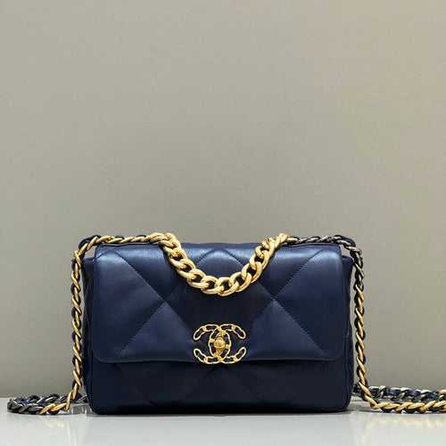 CHANEL 19 Bag Small Navy Blue