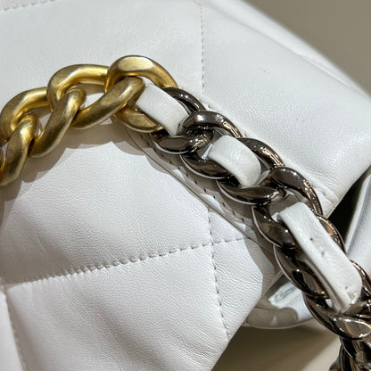 CHANEL 19 Bag Small White