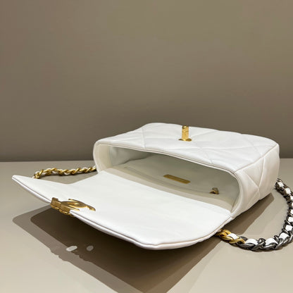 CHANEL 19 Bag Small White