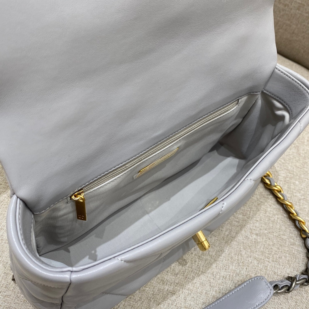 CHANEL 19 Bag Small Light Grey