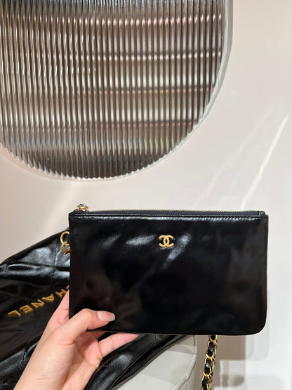 CHANEL 22 Bag Small Gold & Black Lambskin Leather