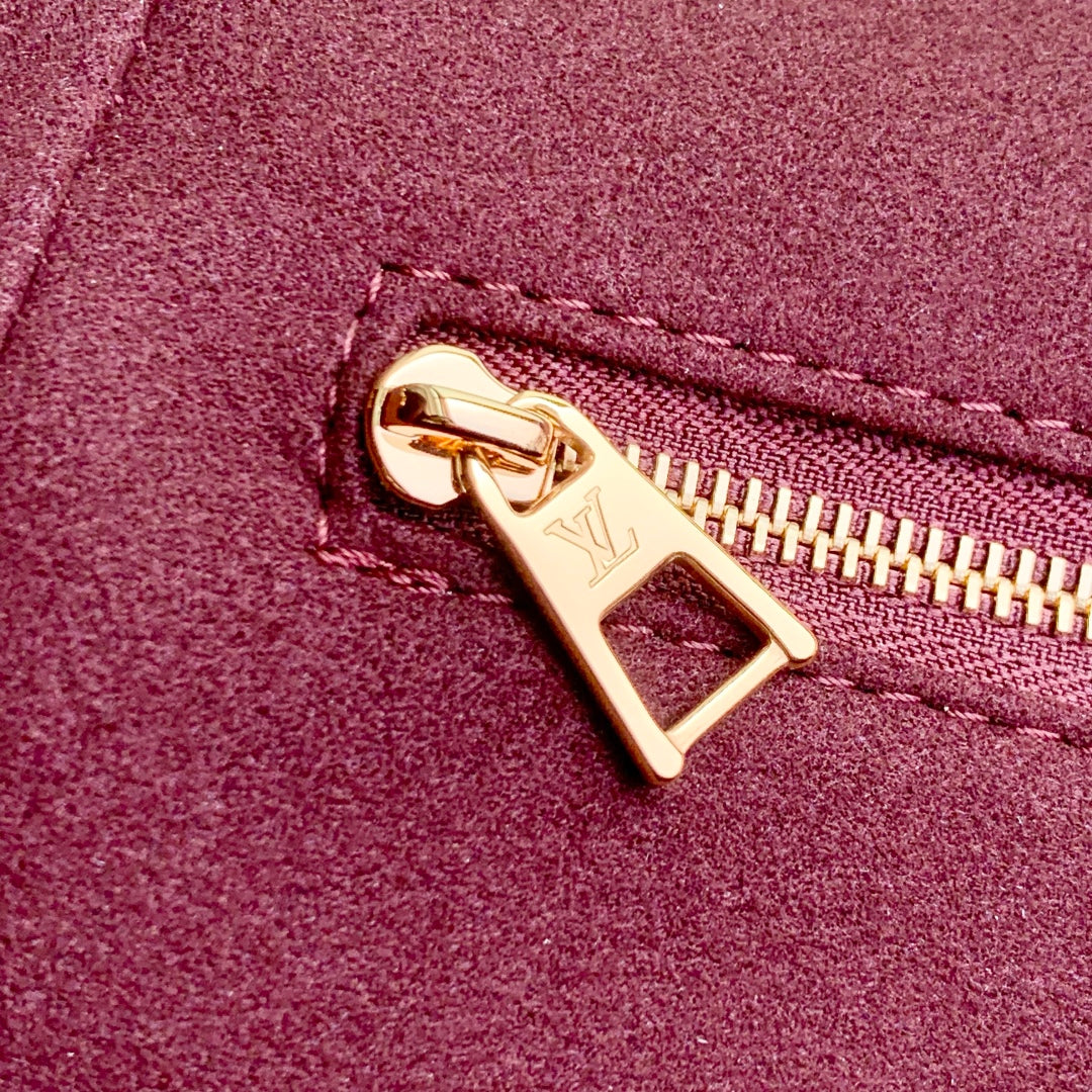 ANYTIME MM 42 IN TOURTERELLE GRAY MONOGRAM EMPREINTE CALFSKIN GOLD HARDWARE