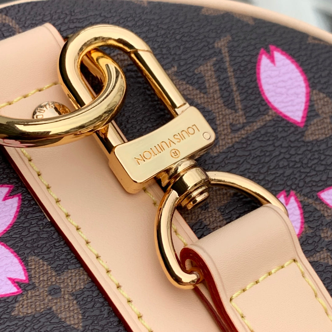 KEEPALL BANDOULIÈRE CHERRY BLOSSOM 45 IN SAKURA BROWN MONOGRAM COATED CANVAS