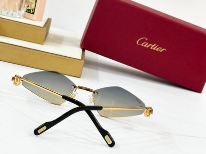 C DE RIMLESS ANGULAR FRAME SUNGLASSES CT0695 IN METAL