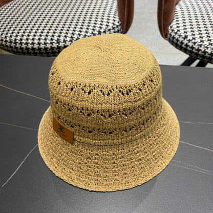 BUCKET HAT MODEL 651869 IN DARK BEIGE CROCHET