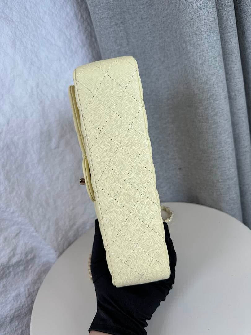 Chanel Classic Flap Light Yellow Medium 25