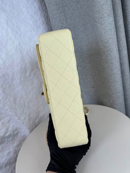 Chanel Classic Flap Light Yellow Medium 25