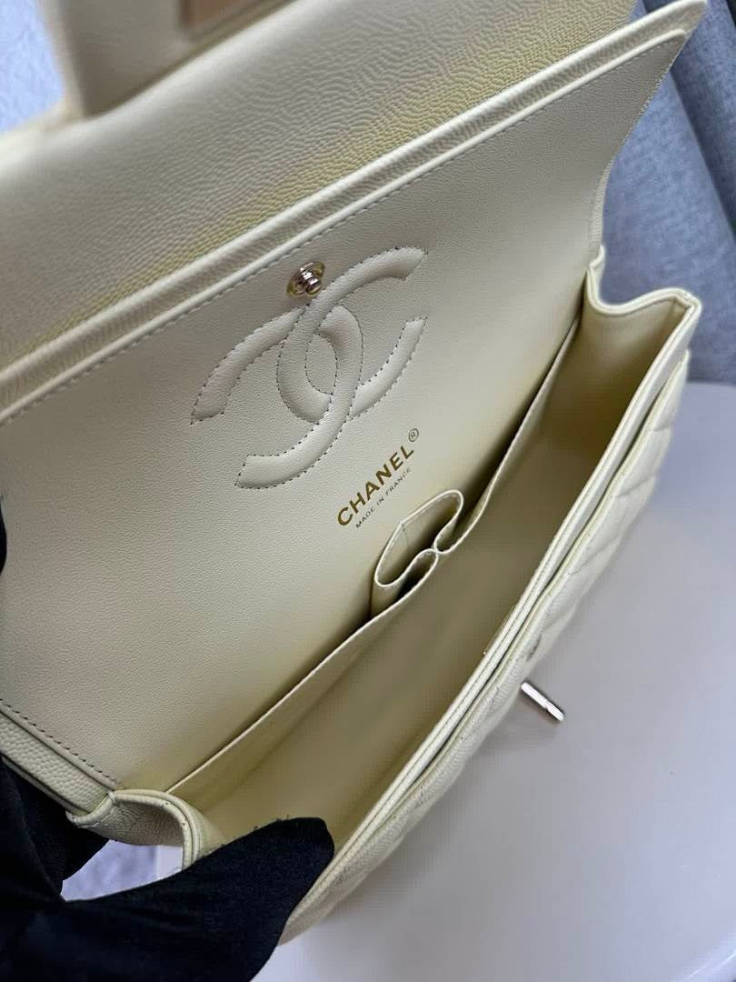 Chanel Classic Flap Light Yellow Medium 25