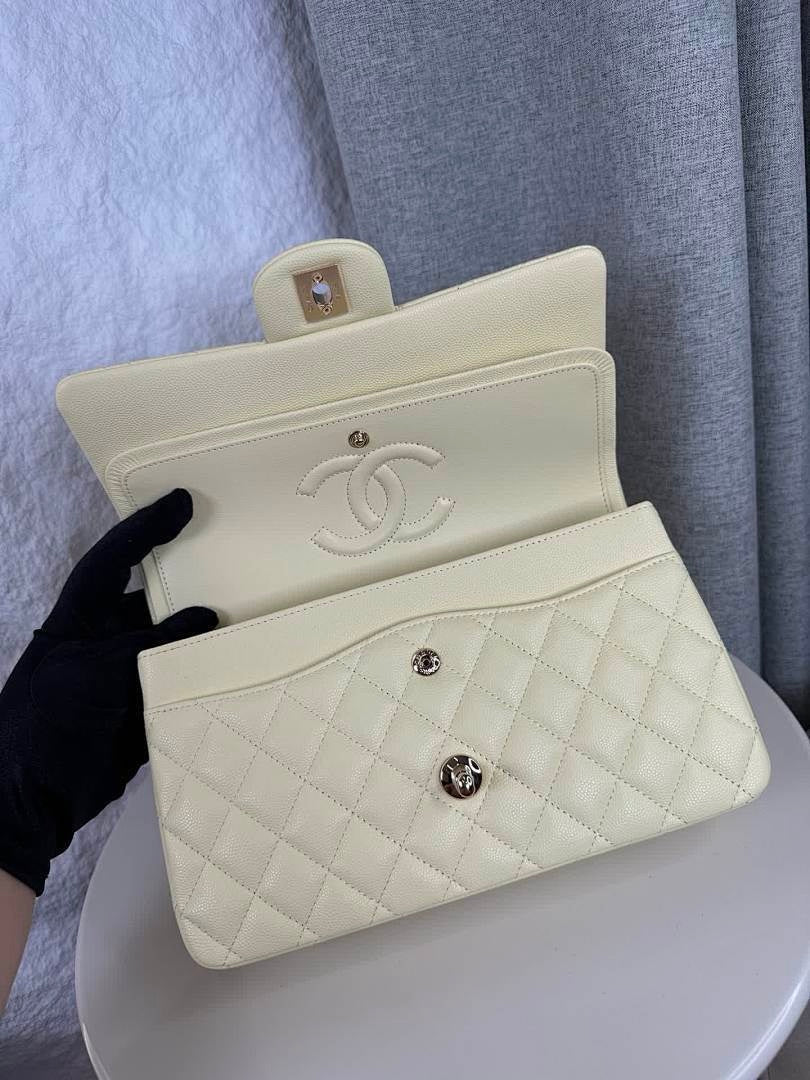 Chanel Classic Flap Light Yellow Medium 25