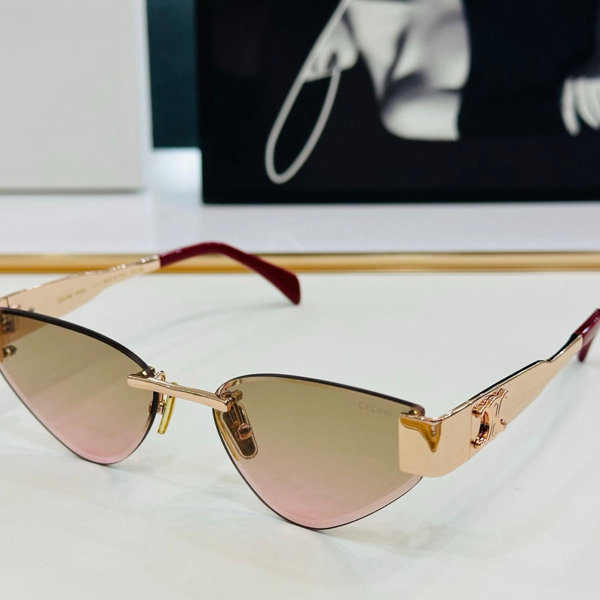 CAT EYE SUNGLASSES CL42122U IN METAL