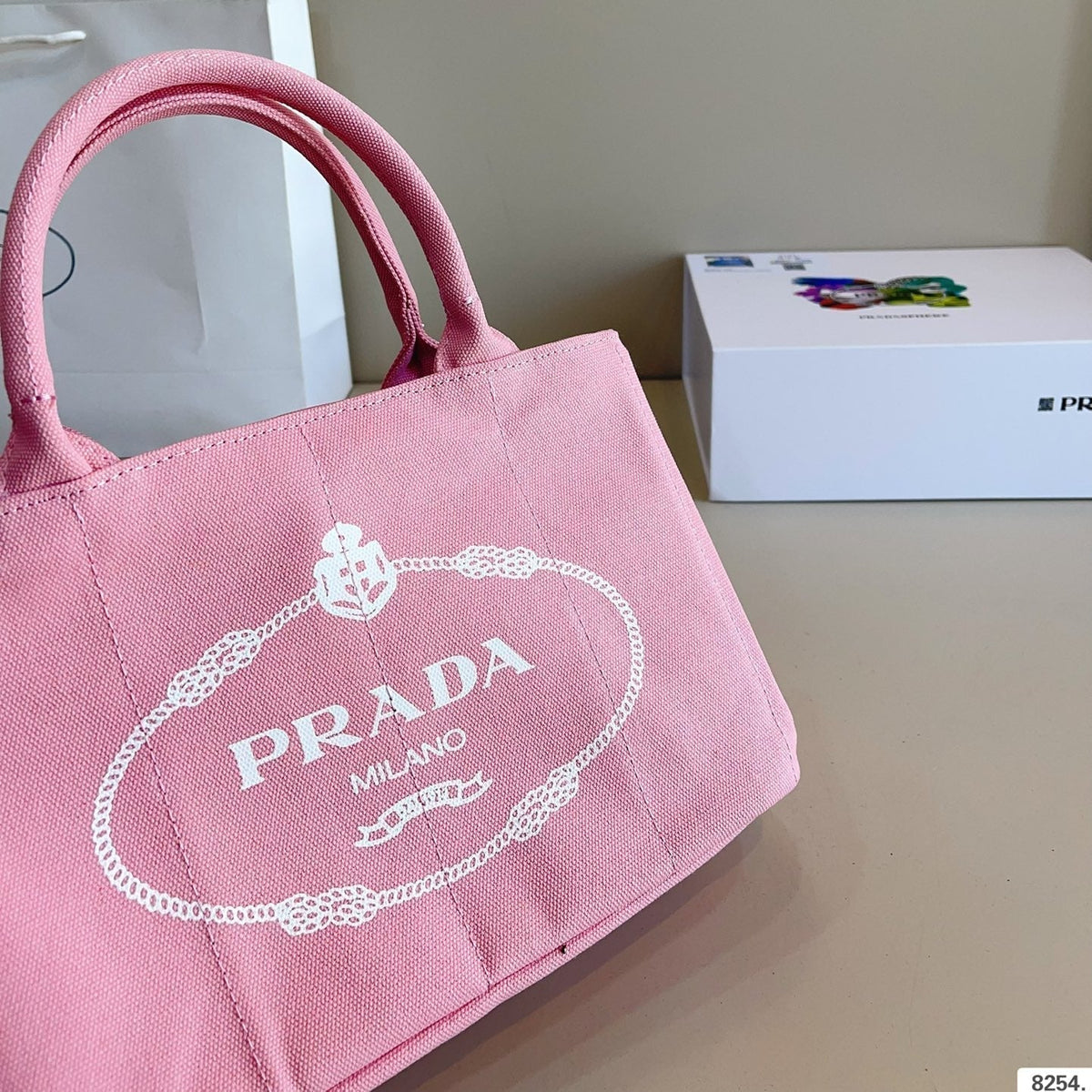 CANAPA TOTE BAG 29 IN BABY PINK DENIM