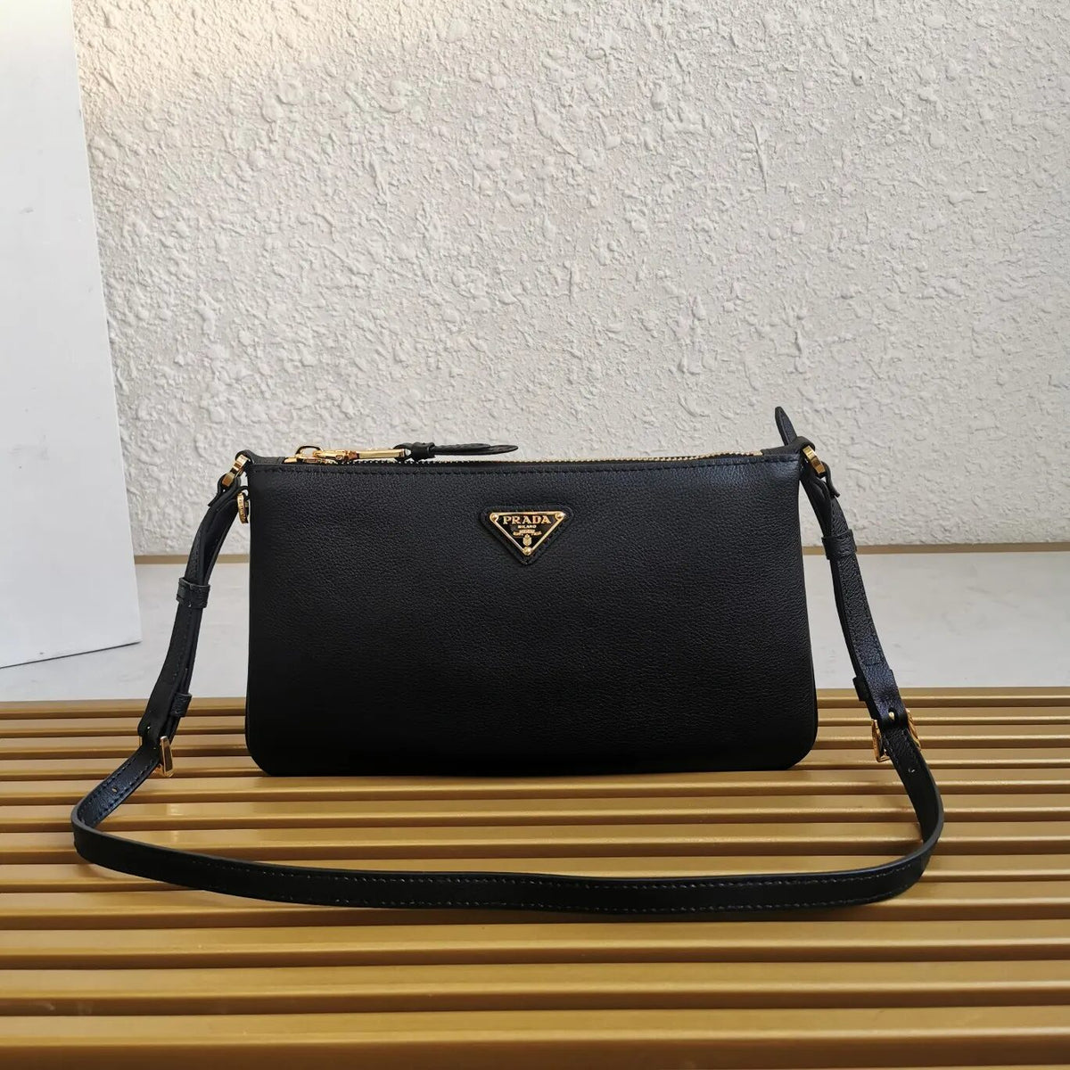 Prada Leather Shoulder Bag Black