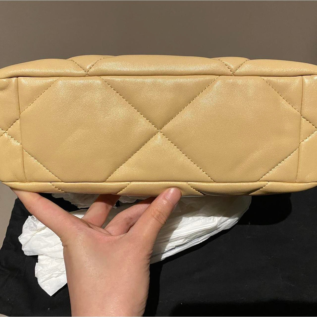 Chanel 19 Flap in Creamy Beige Lambskin