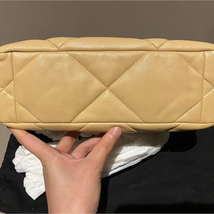Chanel 19 Flap in Creamy Beige Lambskin
