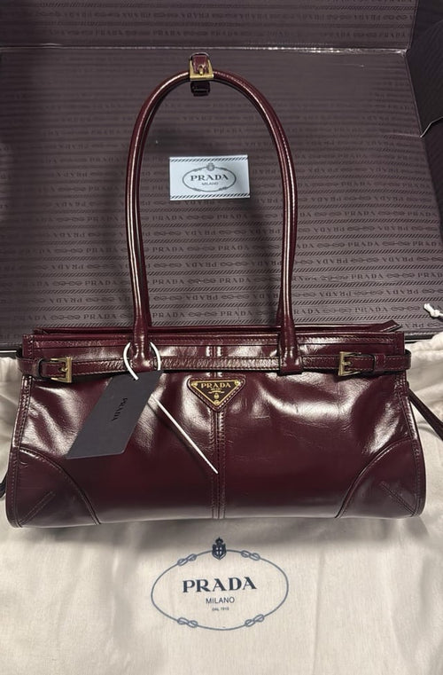 PRADA Bonnie Medium Maroon