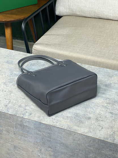 ANJOU MINI BAG 20 IN GREY GOYARDINE CANVAS AND CALFSKIN