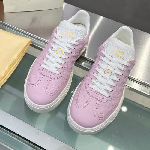 LV WOMEN GROOVY PLATFORM IN LIGHT PINK EMBOSSED CALFSKIN