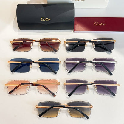 C DE RIMLESS RECTANGULAR FRAME SUNGLASSES 578359 IN METAL