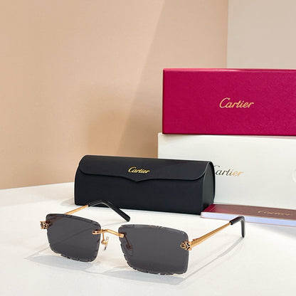 C DE RIMLESS RECTANGULAR FRAME SUNGLASSES 578359 IN METAL