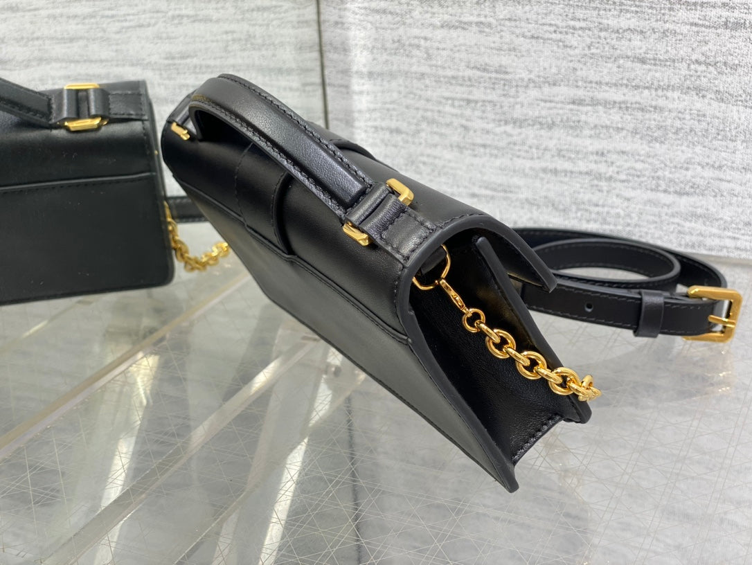 MISS MONTAIGNE MINI BAG IN BLACK SHINY SMOOTH CALFSKIN