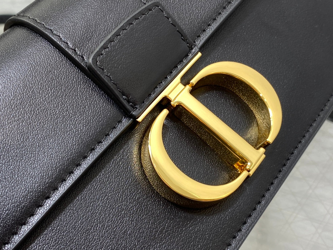 MISS MONTAIGNE MINI BAG IN BLACK SHINY SMOOTH CALFSKIN
