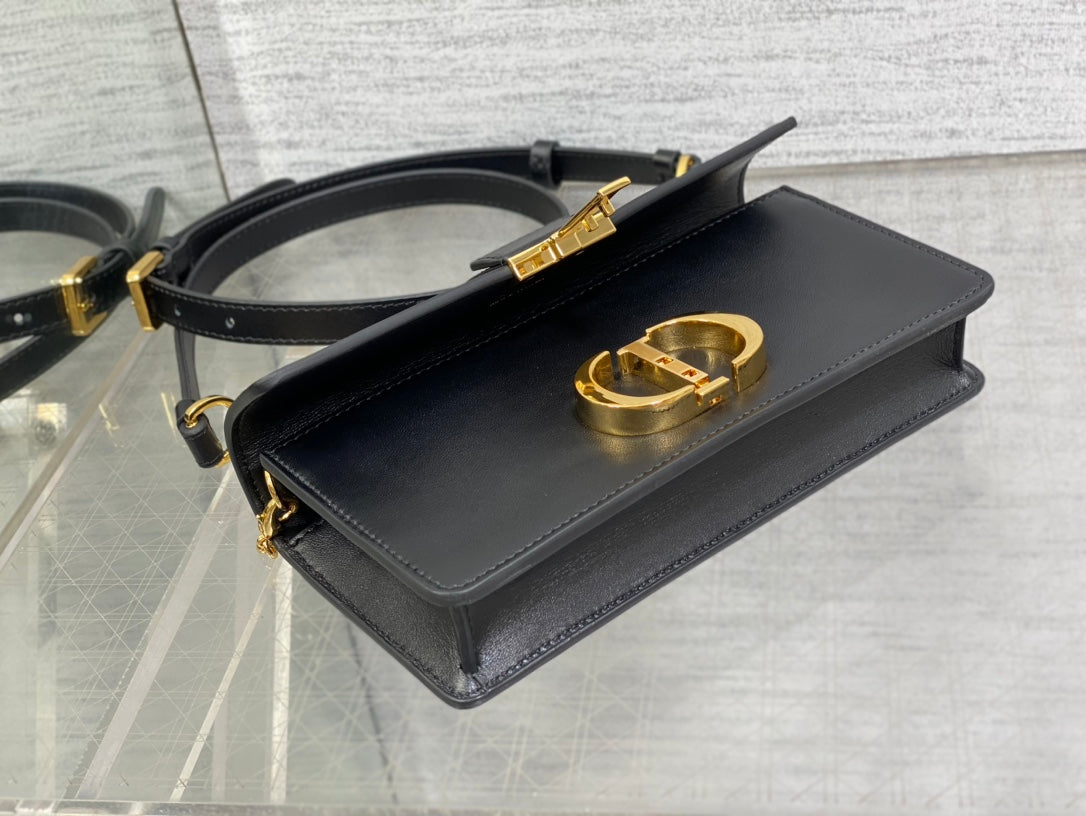 MISS MONTAIGNE MINI BAG IN BLACK SHINY SMOOTH CALFSKIN