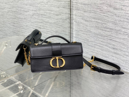 MISS MONTAIGNE MINI BAG IN BLACK SHINY SMOOTH CALFSKIN