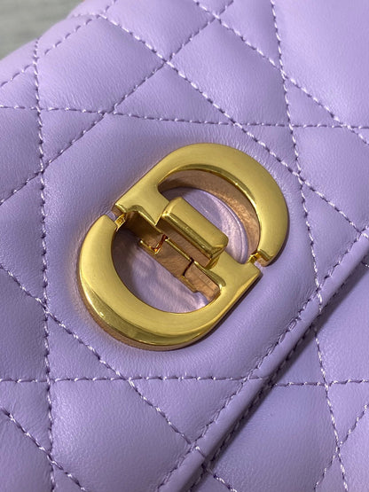 MISS CARO MINI BAG 17 IN BABY PURPLE MACROCANNAGE LAMBSKIN