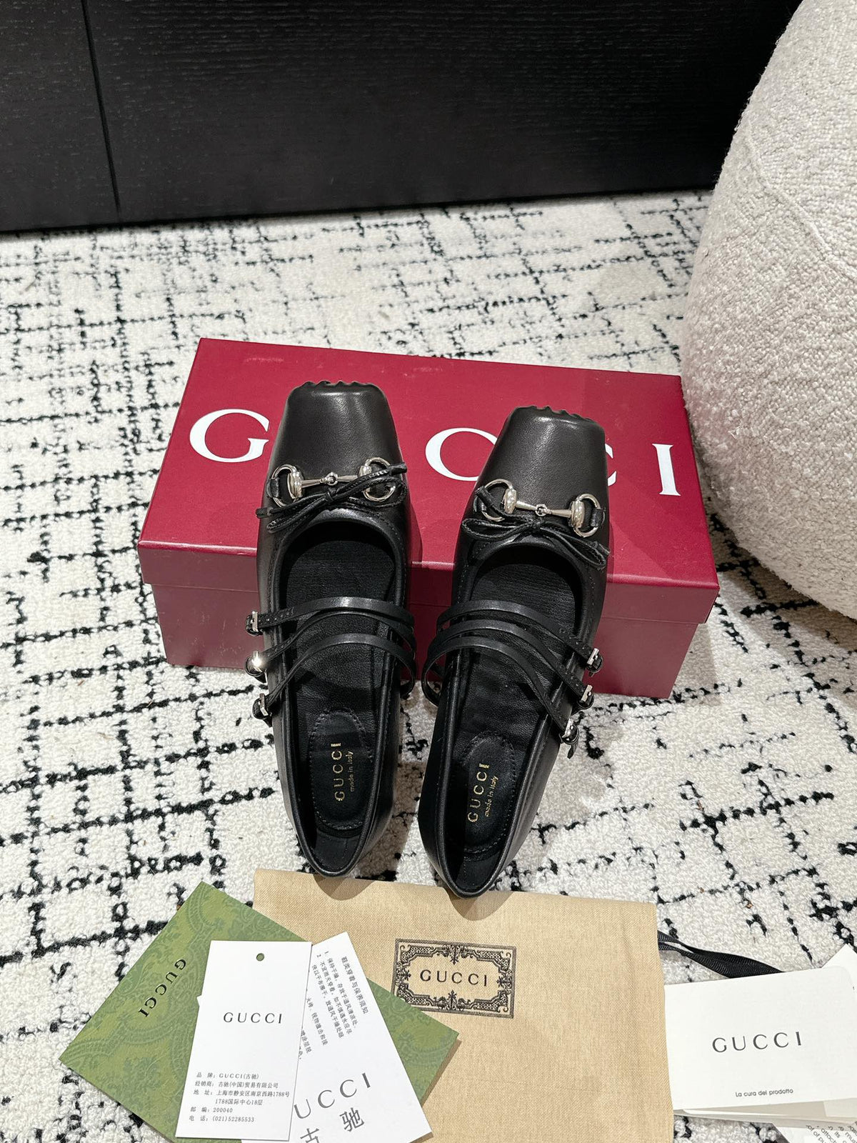 MARY JANE FLAT IN BLACK CALFSKIN