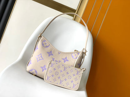 CARRYALL PM 29 BAG IN BEIGE MIX PURPLE MONOGRAM EMPREINTE LEATHER