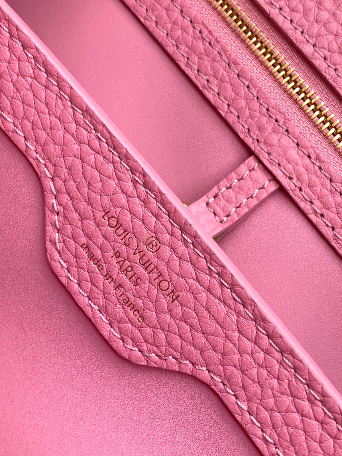 CAPUCINES MINI 21 IN MARSHMALLOW PINK TAURILLON GOLD HARDWARE