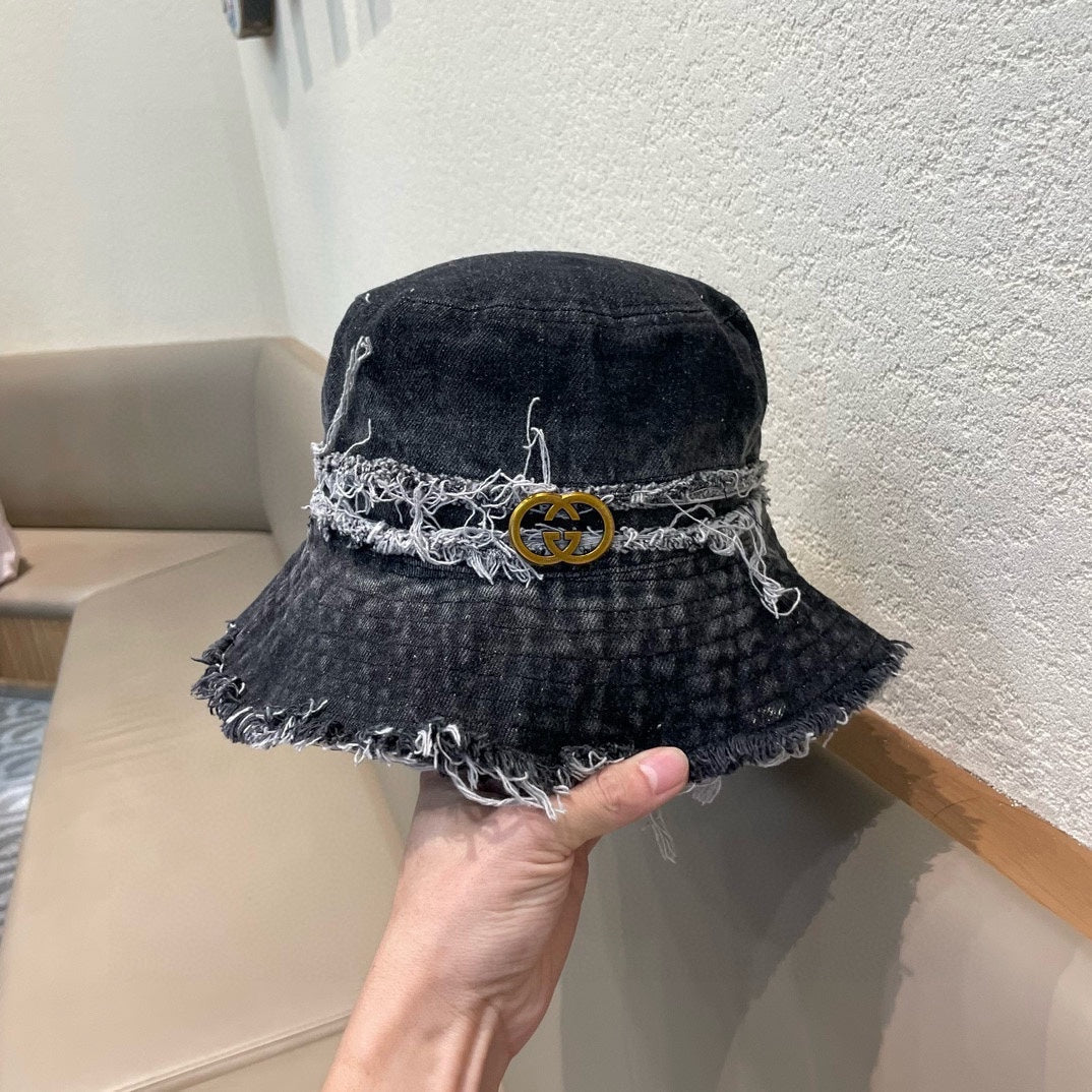 BUCKET HAT IN BLACK DENIM 346894