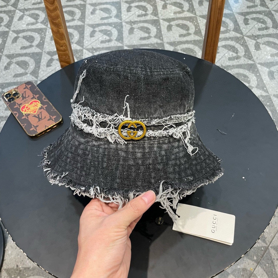BUCKET HAT IN BLACK DENIM 346894