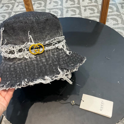 BUCKET HAT IN BLACK DENIM 346894