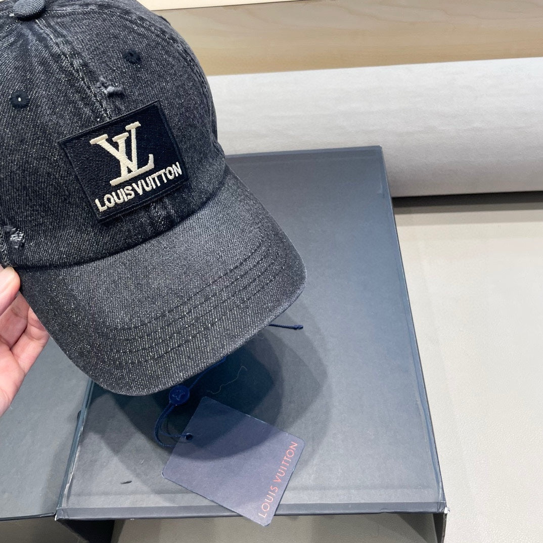 BASEBALL CAP IN DARK GRAY DENIM 406958