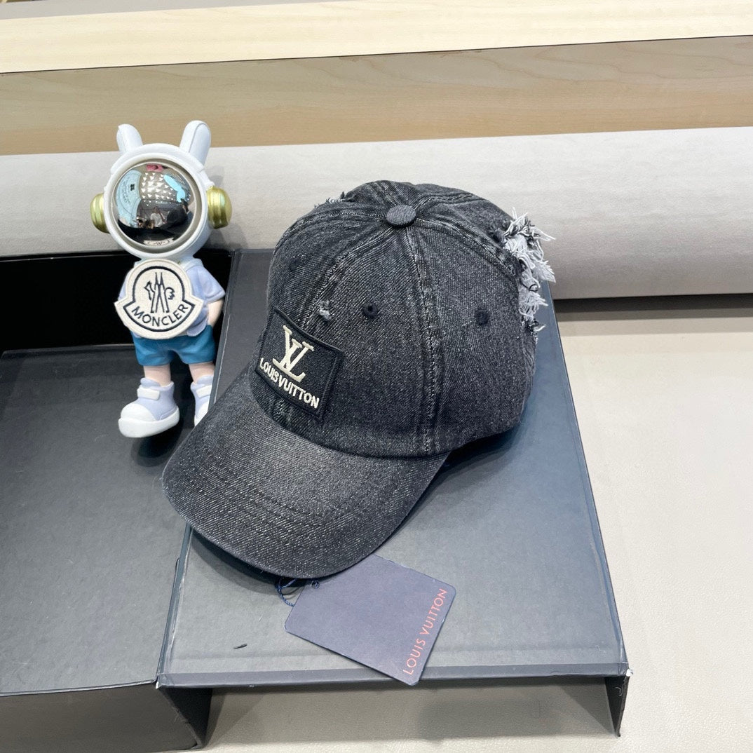 BASEBALL CAP IN DARK GRAY DENIM 406958
