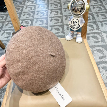 AUSTRALIAN BERET HAT IN PAPER BEIGE WOOL FELT 431716