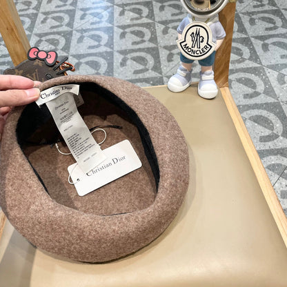 AUSTRALIAN BERET HAT IN PAPER BEIGE WOOL FELT 431716
