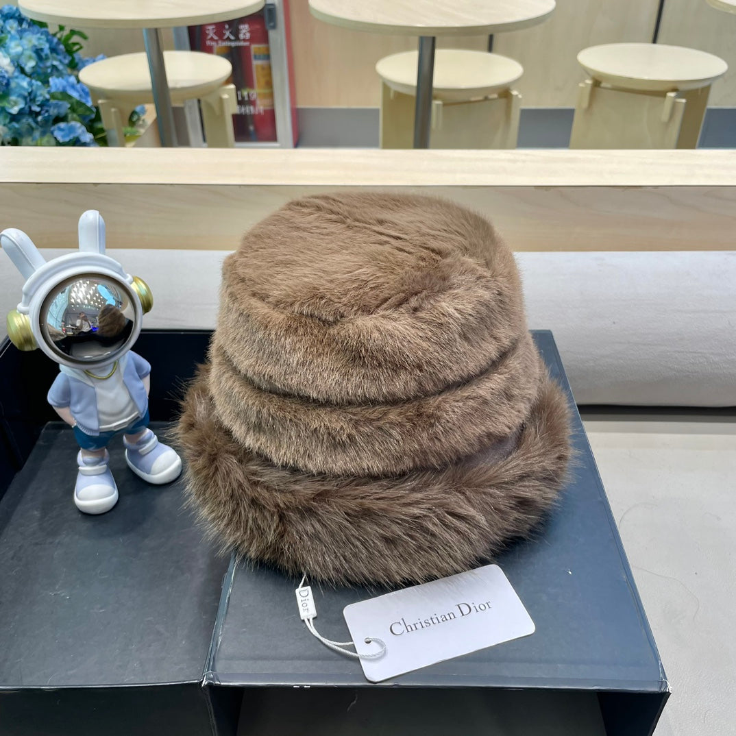 BUCKET HAT IN BROWN MINK FUR 433469