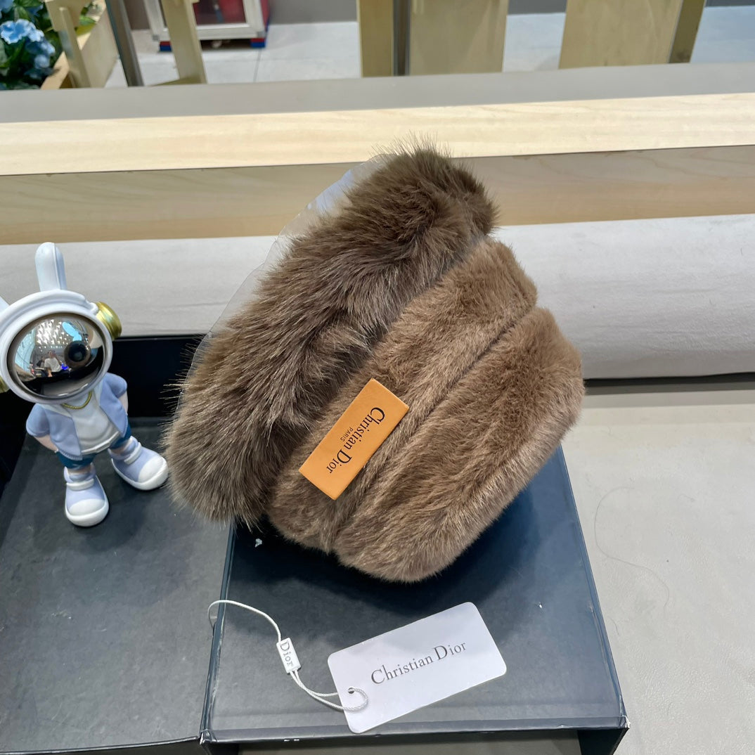 BUCKET HAT IN BROWN MINK FUR 433469